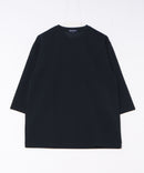 【Blue Standard/ブルースタンダード】ドライリップル フットボール切り替7分袖Tシャツカットソー 吸水速乾 ストレッチ イージーケア さらさら快適 晩夏初秋