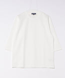 【Blue Standard/ブルースタンダード】ドライリップル フットボール切り替7分袖Tシャツカットソー 吸水速乾 ストレッチ イージーケア さらさら快適 晩夏初秋