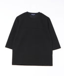 【Blue Standard/ブルースタンダード】ドライリップル フットボール切り替7分袖Tシャツカットソー 吸水速乾 ストレッチ イージーケア さらさら快適 晩夏初秋