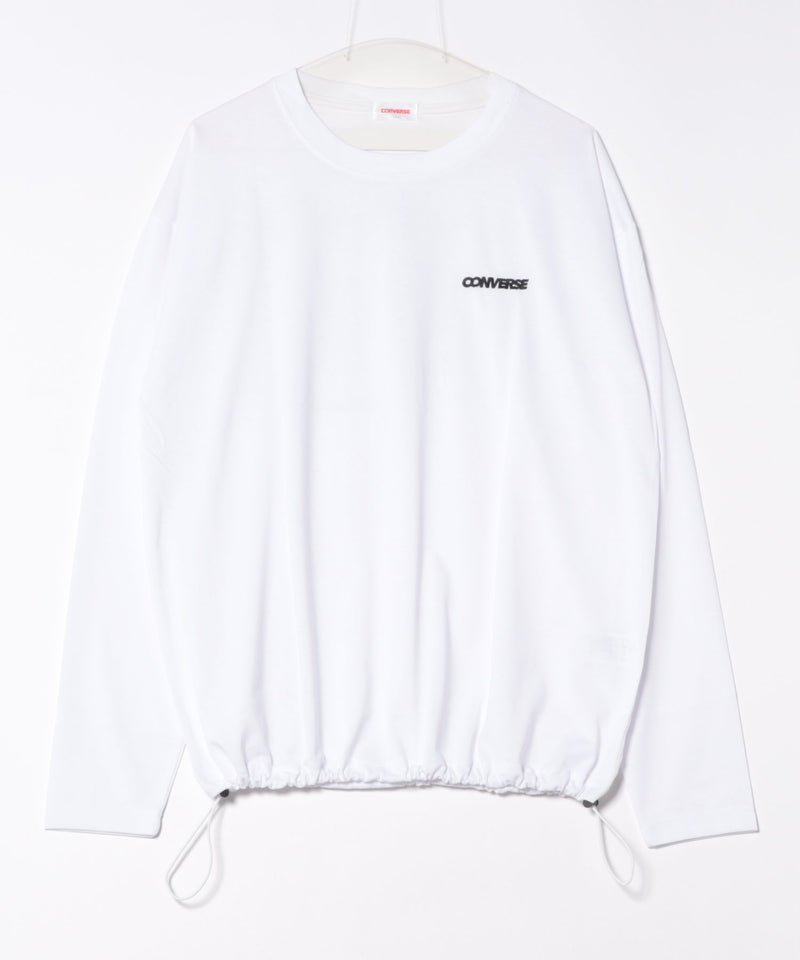 【CONVERSE/コンバース】レトロポスタープリント ドロスト付 UVカット ロンＴ