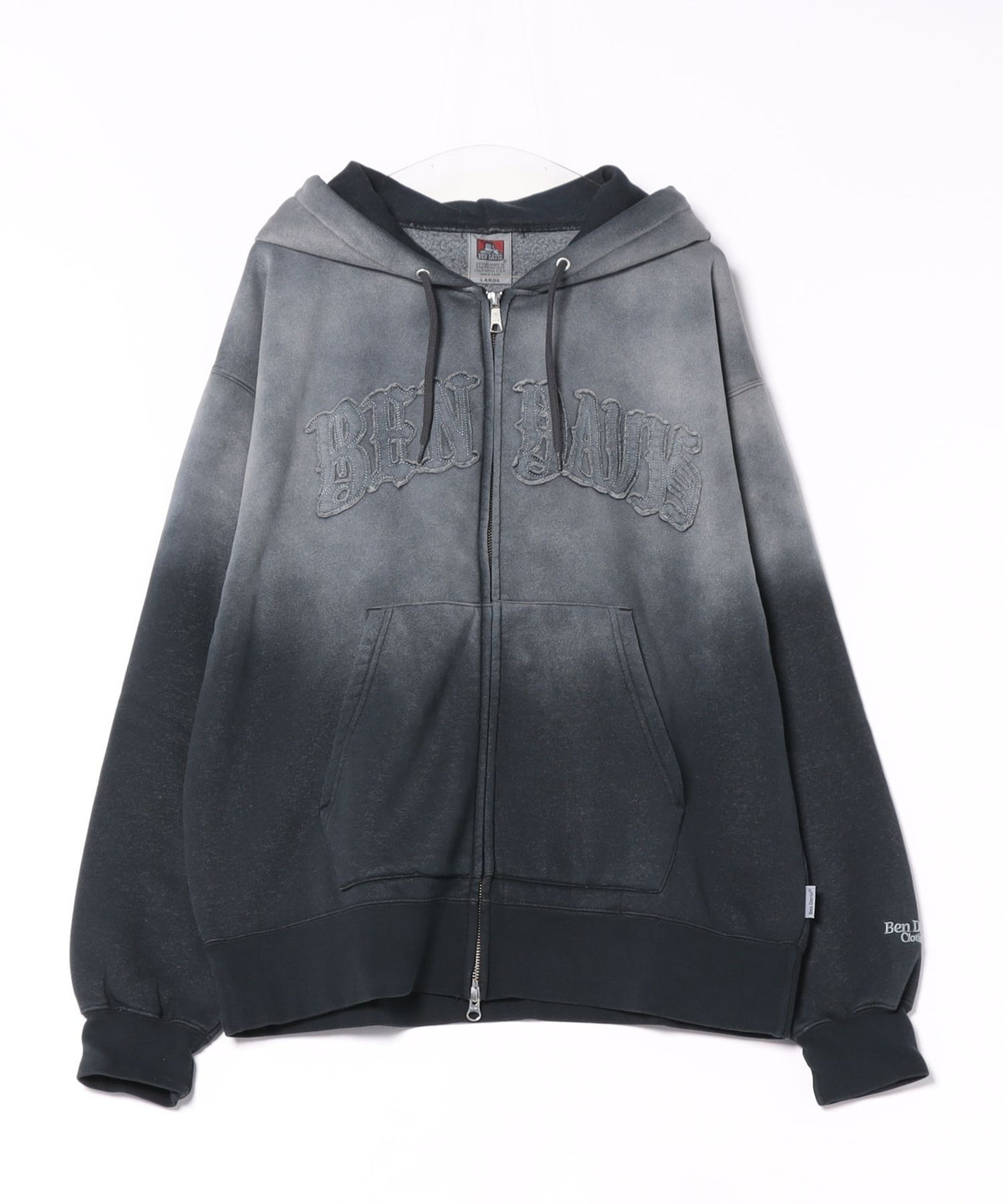 BEN DAVIS/ベンデイビス】パウダーブリーチ加工 フルジップパーカー