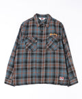 【BEN DAVIS/ベンデイビス】EMBRO OMBRE SHIRT/オーバーサイズ バックプリント刺繍 起毛 ネルチェックシャツ