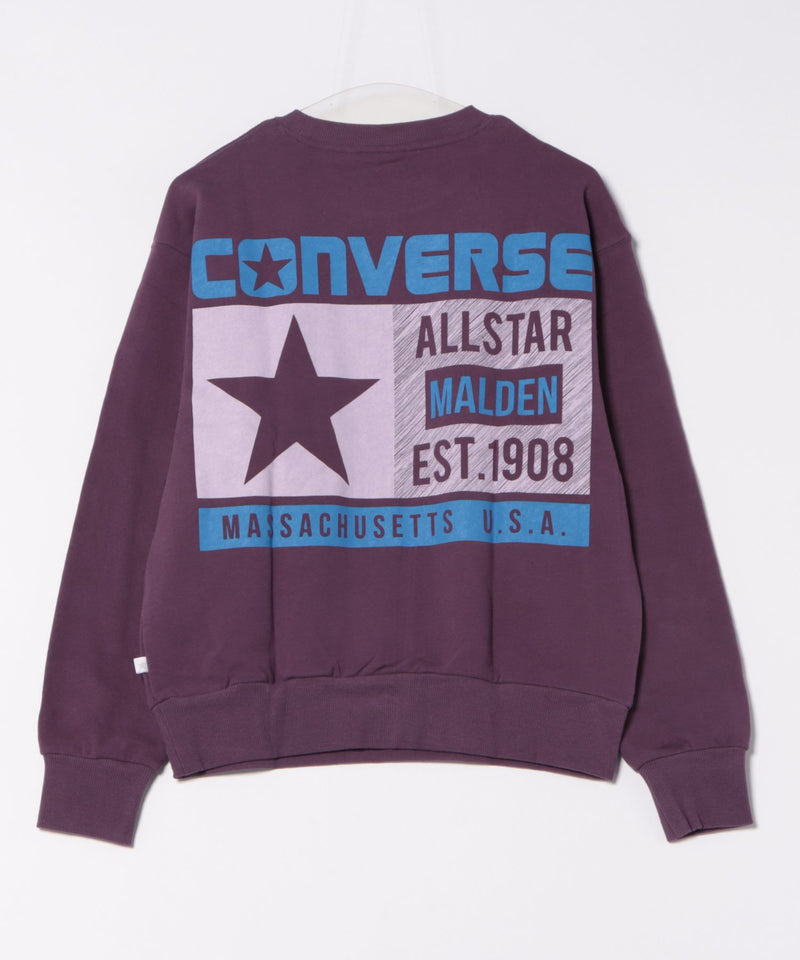 【CONVERSE/コンバース】バッグプリント ブランドロゴ スウェットトレーナー