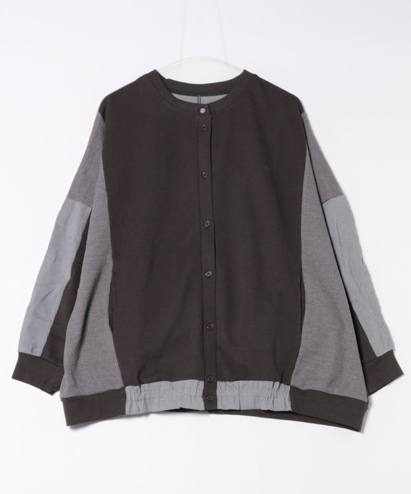【C-FORT POINT/フォートポイント】コーデュロイ ワッフル 切り替え カーディガン