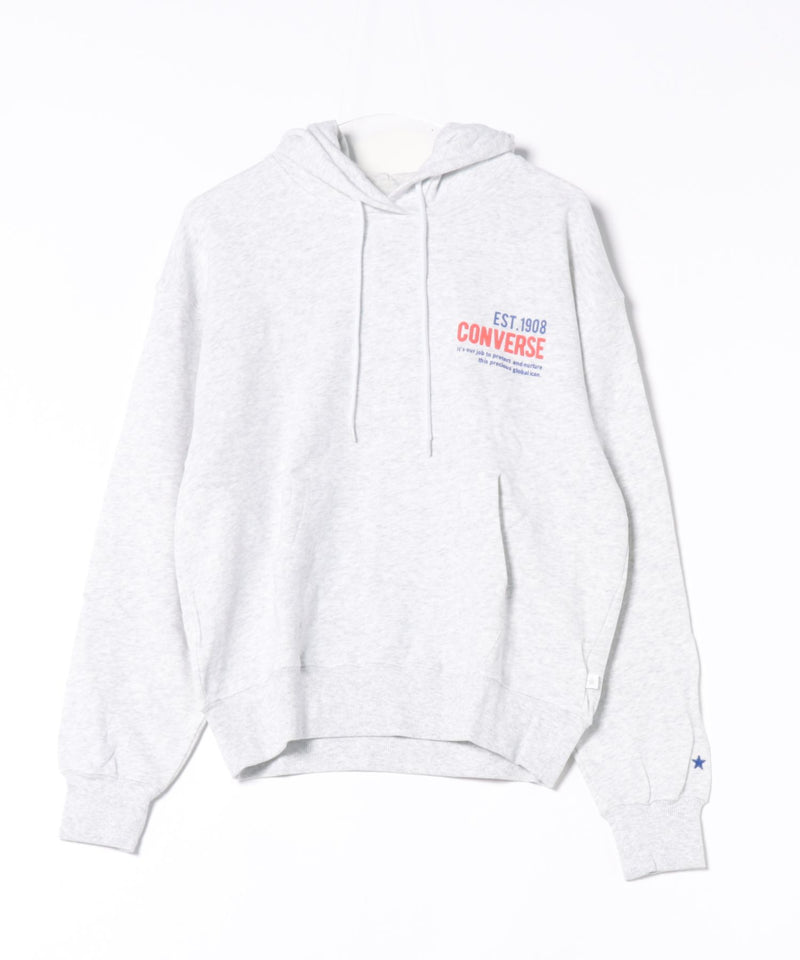 【CONVERSE/コンバース】発泡ロゴ グラフィック スウェットパーカー