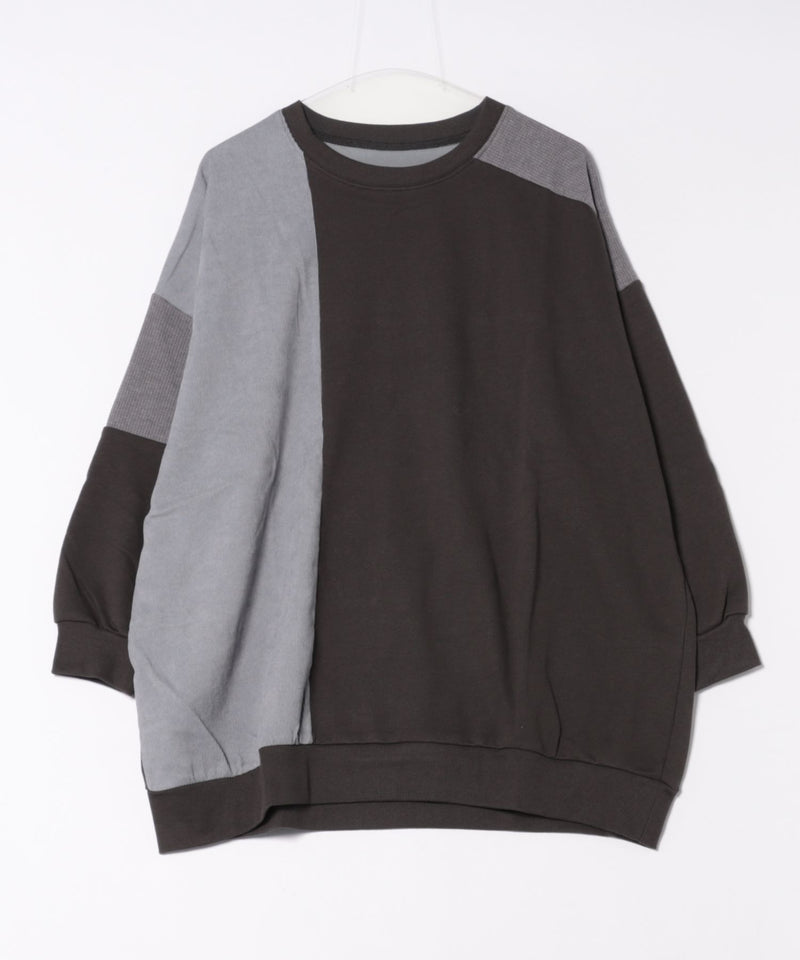 【C-FORT POINT/フォートポイント】コーデュロイ ワッフル 切り替え チュニック