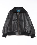 【BEVERLY HILLS POLO CLUB/ビバリーヒルズポロクラブ】フェイクレザー リブブルゾン