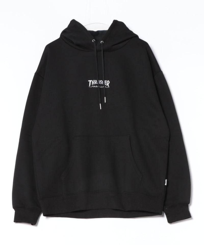 【THRASHER /スラッシャー】ヘビーウェイト ワンポイントフーディ 裏起毛 マグロゴ