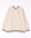 【U.S. POLO ASSN./ユーエスポロアッスン】Vネック リブライン 裏起毛 スウェットトレーナー