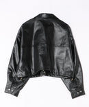 【fort point/フォートポイント】フェイクレザー ショート丈 ブルゾン