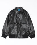 【BEVERLY HILLS POLO CLUB/ビバリーヒルズポロクラブ】オーバーサイズ ヴィンテージデザイン ショート丈 A-2 フェイクレザージャケット/合皮ブルゾン/レディース メンズ