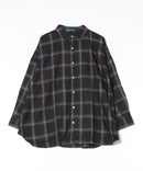 【BEVERLY HILLS POLO CLUB/ビバリーヒルズポロクラブ】オーバーサイズ ロゴ ワンポイント刺繍 シャギーチェックシャツ/フランネルシャツ/レディース メンズ