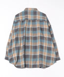 【BEVERLY HILLS POLO CLUB/ビバリーヒルズポロクラブ】オーバーサイズ ロゴ ワンポイント刺繍 シャギーチェックシャツ/フランネルシャツ/レディース メンズ