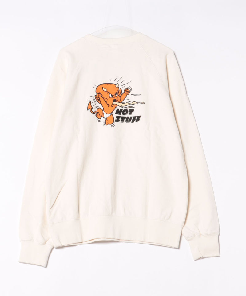 【DISCUS×HOT STUFF×Casper】キャラクタープリントスウェットトレーナー メンズ レディース ユニセックス