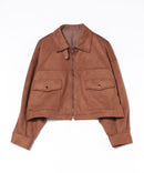 【fort point/フォートポイント】フェイクスウェード ショート丈 ブルゾン