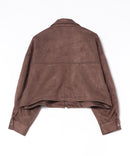 【fort point/フォートポイント】フェイクスウェード ショート丈 ブルゾン