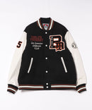 【BEN DAVIS/ベンデイビス】フェイクメルトンスタジャン アワードジャケット 中綿 防寒