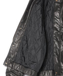 【BEN DAVIS/ベンデイビス】ヴィンテージ加工 衿ボア レザーライクジャケット 中綿 防寒 古着加工