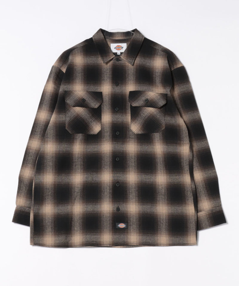 【DICKIES/ディッキーズ】ピーチ起毛 ツイルワークシャツ チェック オーバーサイズ