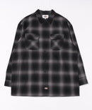 【DICKIES/ディッキーズ】ピーチ起毛 ツイルワークシャツ チェック オーバーサイズ
