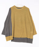 【C-FORTPOINT/フォートポイント】パッチワーク配色 ニットプルオーバー