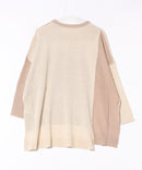 【C-FORTPOINT/フォートポイント】パッチワーク配色 ニットプルオーバー