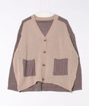 【C-FORTPOINT/フォートポイント】ドルマン配色カーディガン