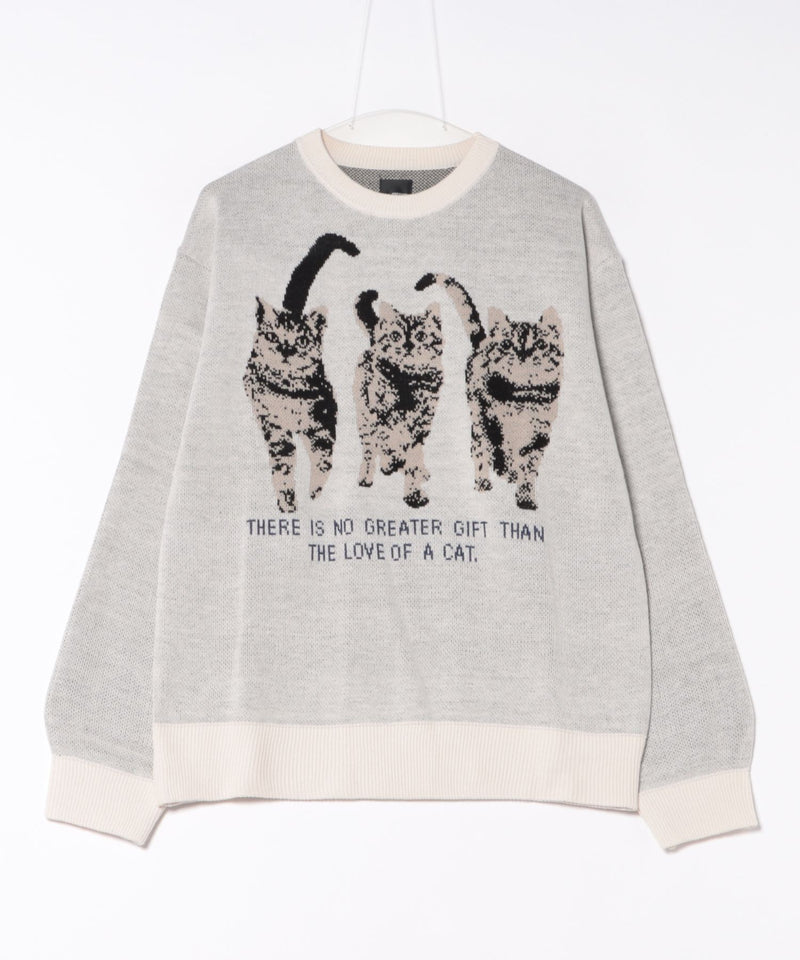 【__gram./スペースグラム】ジャガード アニマル ニット プルオーバー