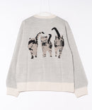 【__gram./スペースグラム】ジャガード アニマル ニット プルオーバー