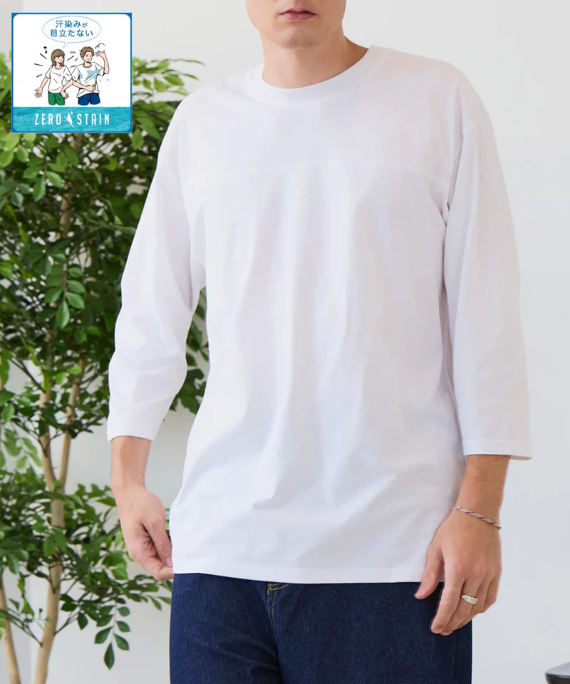 salsationオーバーサイズTシャツ ホワイト ZERO STAIN/ゼロステイン】汗染みの目立ちにくいTシャツ ZEROSTAIN