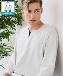 【汗染みの目立ちにくいTシャツ ZEROSTAIN/ゼロステイン】フェイクレイヤード ビッグシルエット キーネック クルーネック 7分袖Tシャツ 防汚 ＵＶカット ❘ジーンズメイト公式オンラインショップ
