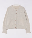 【C-FORT POINT/フォートポイント】袖ケーブル柄 カーディガン