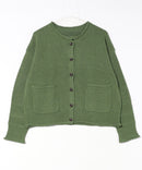 【C-FORT POINT/フォートポイント】袖ケーブル柄 カーディガン