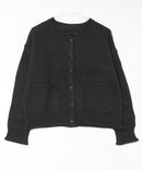 【C-FORT POINT/フォートポイント】袖ケーブル柄 カーディガン