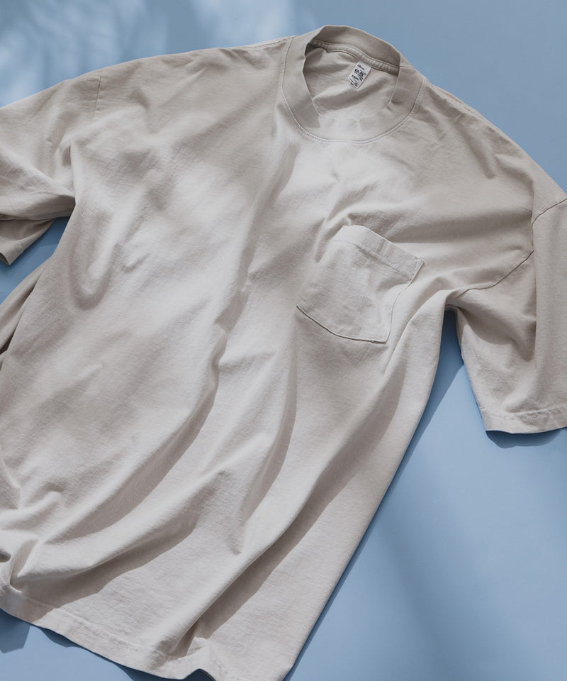 【LOS ANGELES APPAREL/ロサンゼルスアパレル】ロスアパ 1809GD 6.5oz ガーメントダイ ポケットTシャツ半袖 MADE IN USA