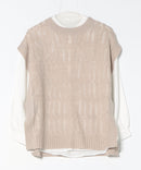 【C-FORTPOINT/フォートポイント】ニットベスト＋ブラウスアンサンブル1