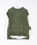 【C-FORTPOINT/フォートポイント】ニットベスト＋ブラウスアンサンブル1