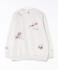【TOM AND JERRY/トムとジェリー】刺繍 オーバーサイズ スウェットトレーナー