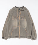 【__gram./スペースグラム】ダメージデニムZIPフーディー