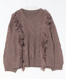 【C-FORT POINT/フォートポイント】フリンジニットプルオーバー