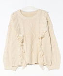 【C-FORT POINT/フォートポイント】フリンジニットプルオーバー