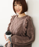 【C-FORT POINT/フォートポイント】フリンジニットプルオーバー