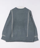 【C-FORT POINT/フォートポイント】配色ブランケットステッチプルオーバー