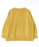 【C-FORT POINT/フォートポイント】配色ブランケットステッチプルオーバー