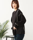 【C-FORT POINT/フォートポイント】配色ブランケットステッチプルオーバー