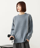 【C-FORT POINT/フォートポイント】配色ブランケットステッチプルオーバー