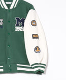 【Disney/ディズニー】MICKEY MOUSE/ミッキーマウス 袖切替 ワッペン刺繍 フリース スタジャン