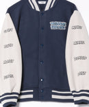 【Disney/ディズニー】MICKEY MOUSE/ミッキーマウス 袖切替 ワッペン刺繍 フリース スタジャン