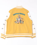 【Disney/ディズニー】MICKEY MOUSE/ミッキーマウス 袖切替 ワッペン刺繍 フリース スタジャン