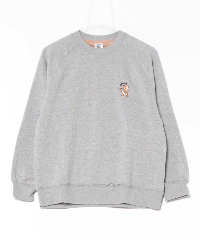 【TOM&JERRY/トムとジェリー】TOM&JERRY ワンポイント 裏シャギー スウェット